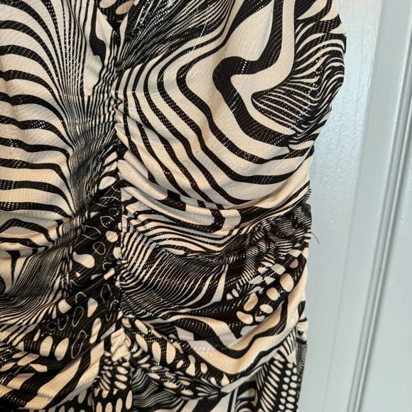 VTG Frank Lyman Dress Size 6 Funky Abstract Bold Psychedelic Artsy Y2K 90s Disco - Picture 10 of 12